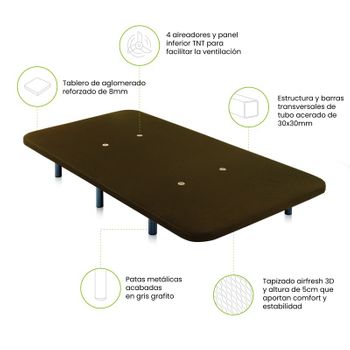 Base Tapizada Air 3d 105x200 Cm