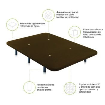 Base Tapizada Air 3d 150x200 Cm