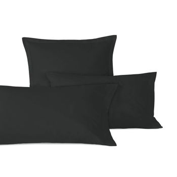 Funda de almohada 100% Algodón Negro 45x110 [Cama 90] BASIC