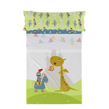 Juego De Sabana 100% Algodón Knight Cama 80/90 (160x270 Cm) Multicolor