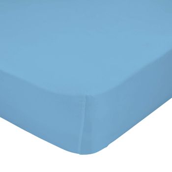 Bajera 100% Algodón Basic 90x200x32 Cm (cama 90) Turquesa