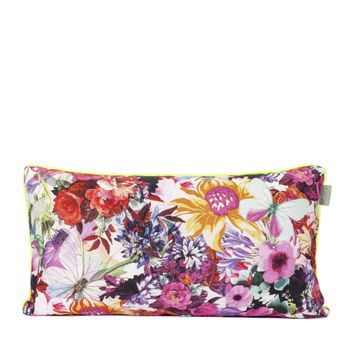 Funda De Cojín Decorativo 100% Algodón Flowery 50x30 Cm Multicolor