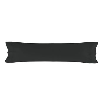 Funda De Almohada 100% Algodón Basic 45x155 Cm (cama 135/140) Negro