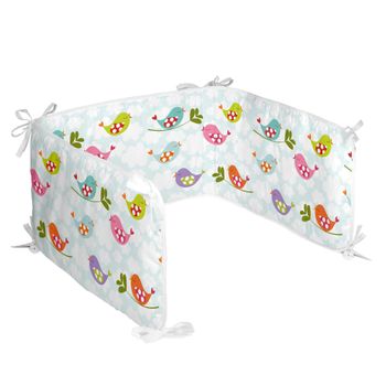 Protector Cuna 100% Algodón Little Birds 210x40 Cm Multicolor