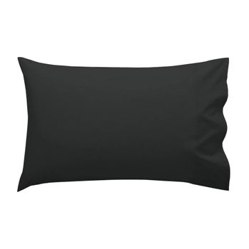 Funda De Almohada 100% Algodón Basic 40x60 Cm (maxicuna) Negro