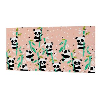 Lienzo 54% Alg 14% Pes 32% Resina Panda Garden 27x54 Cm Multicolor