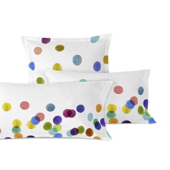 Funda De Almohada 100% Algodón Confetti 50x75 Cm (x2) (cama 150/160) Multicolor