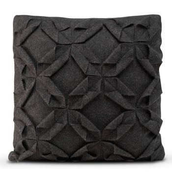 Funda De Cojín Decorativo Origami Felt 50x50 Cm Negro