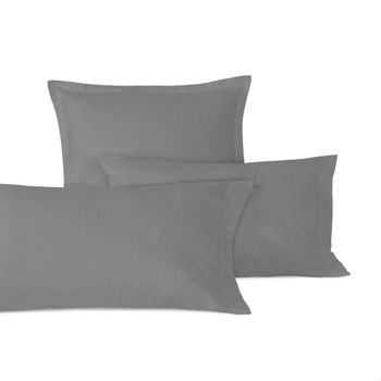 Funda De Almohada 100% Algodón Basic 60x60 Cm (x2) Gris con Ofertas en  Carrefour