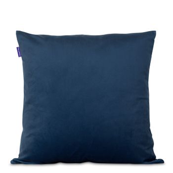 Funda De Cojín Decorativo 100% Poliéster Velvet 45x45 Cm Azul Marino