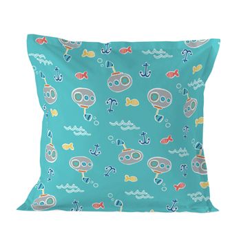 Funda De Almohada 100% Algodón Sea Life 80x80 Cm Multicolor