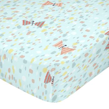 Juego De Sábanas Beige Cama 90x190/200 Cm Cuadros Nalui con