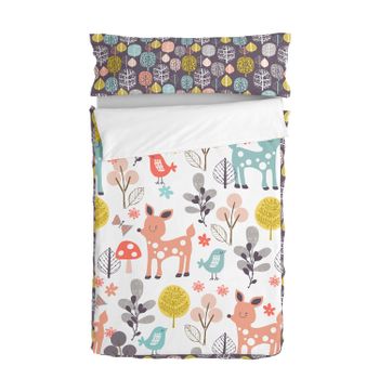 Saco Nórdico 100% Algodón La Lune 105x200 Cm (cama 105) Con Relleno  Multicolor con Ofertas en Carrefour