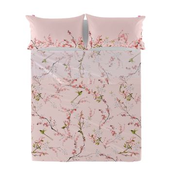 Sábana 100% Algodón Chinoiserie Rose 180x270 Cm (cama 105) Multicolor