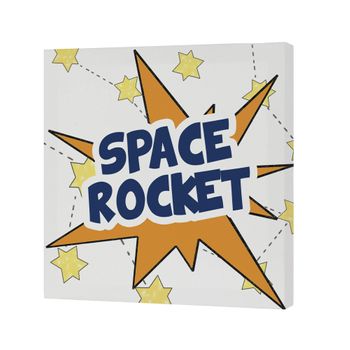 Lienzo 54% Alg 14% Pes 32% Resina Space Rocket 27x27 Cm Multicolor