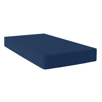 Bajera 100% Algodón Basic 105x200x32 Cm (cama 105) Azul Marino