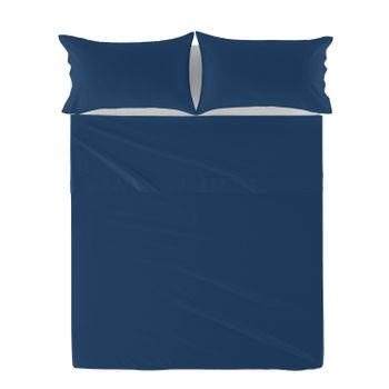 Sábana 100% Algodón Basic 180x270 Cm (cama 105) Azul Marino