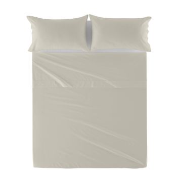 Sábana 100% Algodón Basic 180x270 Cm (cama 105) Beige