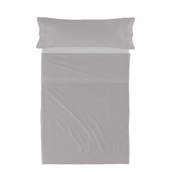 Juego De Sábanas 2 Piezas 100% Algodón Basic 160x270 Cm (cama 80/90) Gris