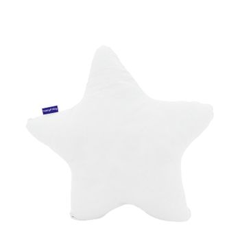 Cojín 100% Algodón Estrella 50x50 Cm Blanco