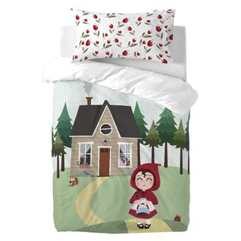 Juego Nórdico 2 Piezas 100% Algodón Red Riding Hood 100x135 Cm (cuna) Multicolor