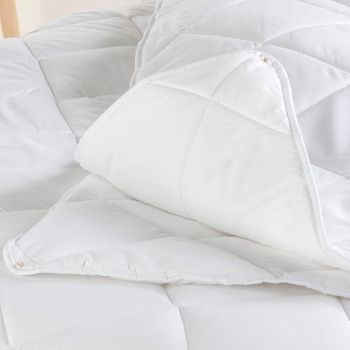 WAVVE Edredón Cama 105 Invierno - Relleno Nórdico 200x200 cm de 450 gr/m²  para Cama 105x190, Fibra Suave y Transpirable, Blanco