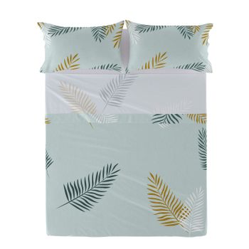 Sábana 100% Algodón Foliage Mint 240x270 Cm (cama 150/160) Multicolor