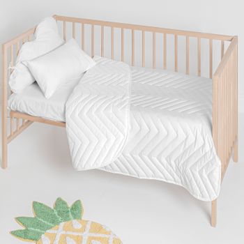 WOLTU 150x200 cm Colcha Cama 100% Algodón Cubrecama Waffle Pique Crema A