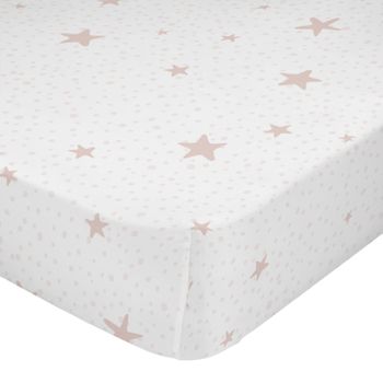 Bajera 100% Algodón Little Star 105x200x32 Cm (cama 105) Rosa