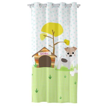 Cortina 100% Algodón Dogs 140x265 Cm Multicolor