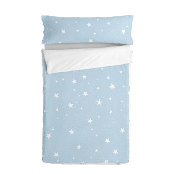 Saco Nórdico 100% Algodón Little Star 105x200 Cm (cama 105) Con Relleno Azul