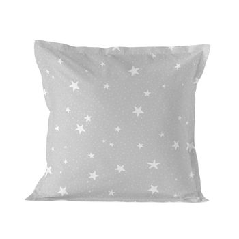 Funda De Almohada 100% Algodón Little Star 80x80 Cm Gris