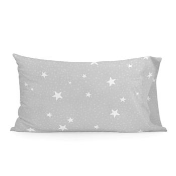 Funda De Almohada 100% Algodón Little Star 50x75 Cm Gris