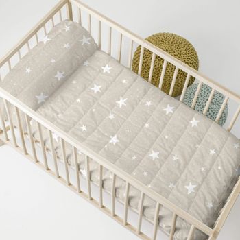 Colcha 100% Algodón Little Star 100x130 Cm (cuna) Beige