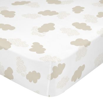 Bajera 100% Algodón Clouds 105x200x32 Cm (cama 105) Beige