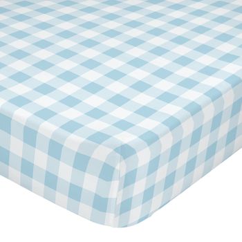 Bajera 100% Algodón Vichy 90x200x32 Cm (cama 90) Azul