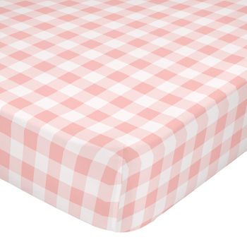 Bajera 100% Algodón Vichy 105x200x32 Cm (cama 105) Rosa