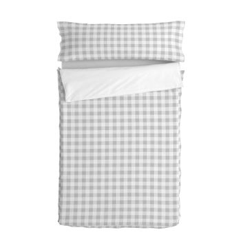 Saco Nórdico 100% Algodón Vichy 105x200 Cm (cama 105) Sin Relleno Gris