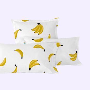 Funda De Almohada 100% Poliéster Sweet Banana 45x110 Cm (x2) (cama 180/200) Multicolor