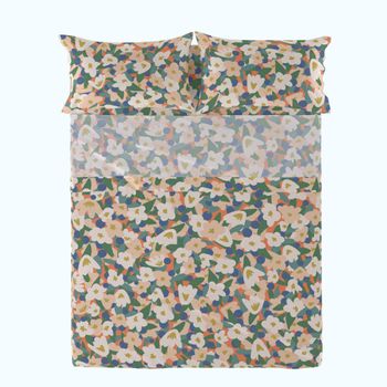 Sábana Encimera 100% Poliéster Flower Power Cama 150/160