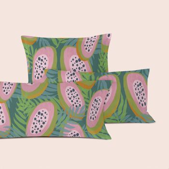 Funda De Almohada 100% Poliéster Papaya 45x155 Cm (cama 135/140) Multicolor