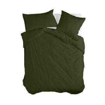 Funda Nórdica 100% Algodón Basic 180x220 Cm (cama 105) Verde Oliva