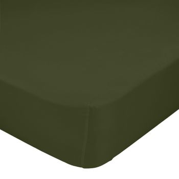 Bajera 100% Algodón Basic 200x200x32 Cm (cama 200) Verde Oliva