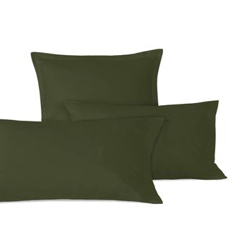 Funda De Almohada 100% Algodón Basic 60x60 Cm (x2) Verde Oliva