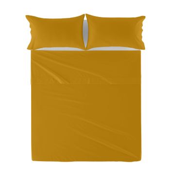 Juego 3 Sábanas (Cama 90-90x190/200cm, Naranja) - Tienda Eurasia