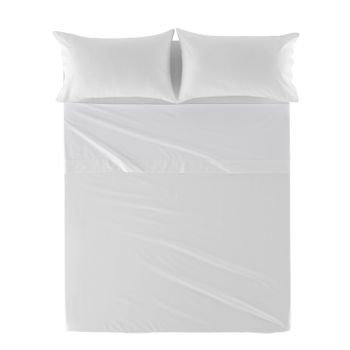 Sábana 100% Algodón Basic 200 Tc 160x270 Cm (cama 80/90) Blanco