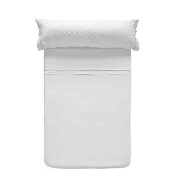 Juego de sábanas 100% algodón sostenible blanco 3 piezas cama 90 cm BIRDS