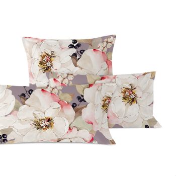 Funda De Almohada 100% Algodón White Peonies 60x60 Cm Multicolor