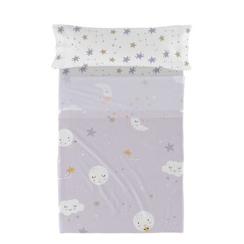 Juego De Sábanas Happyfriday Moshi Moshi Moons Multicolor Cama De 105 2 Piezas