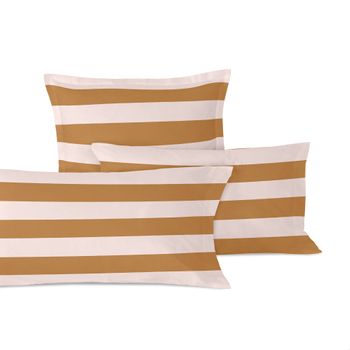 Funda De Almohada 100% Algodón Breton 45x110 Cm (cama 90/180/200) Naranja